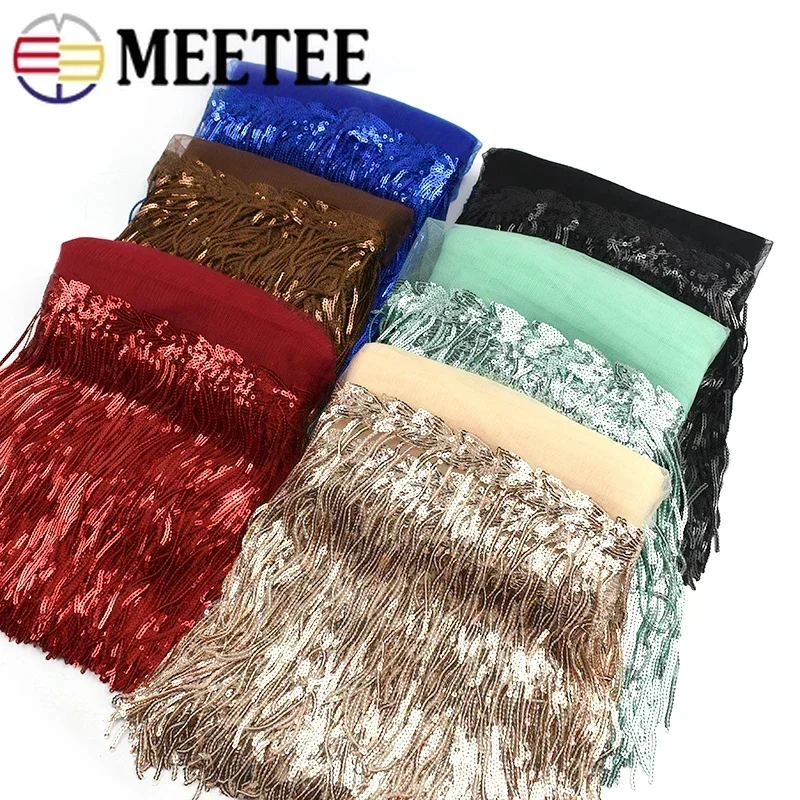 Fringe Ribbon Sewing - 2/5/10Yards ricamo di paillettes nappa frangia