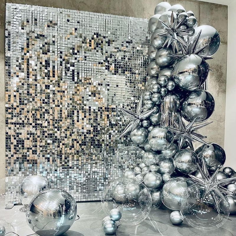 Sequin Fabric Panel - 12/16/18/24 Pezzi di Pannelli Decorativi a
