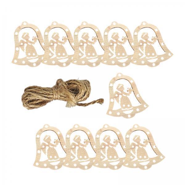 Christmas Craft Embellishment - Decorazioni Natalizie in Legno Non Finito,