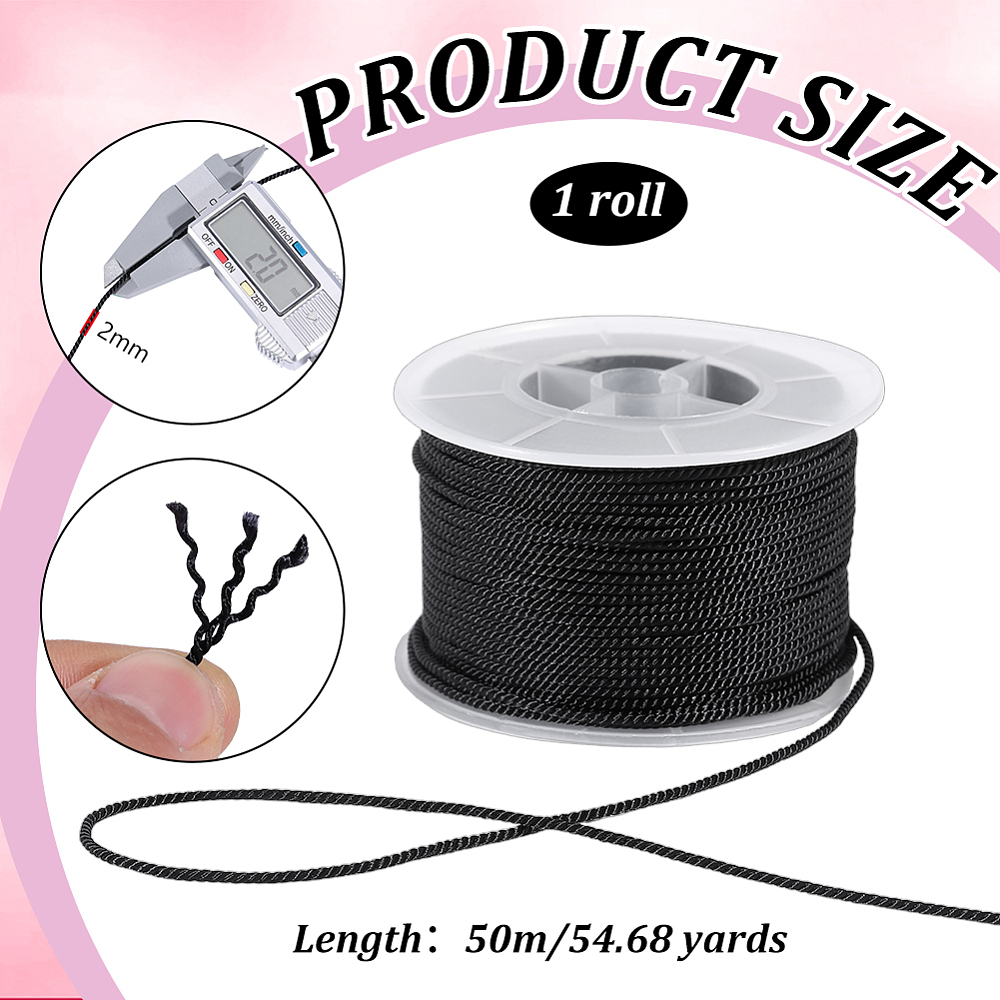 54,68 Iarde di Cordoncino Nero - Cord Trim Twisted recensione e prezzo