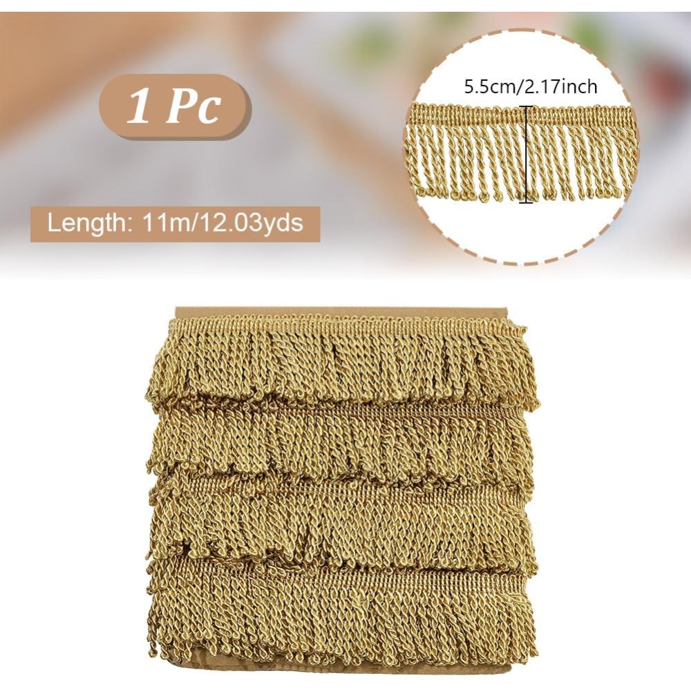 12 Metri x 2.2 Pollici Frangia - Tassel Fringe Trim recensione e prezzo