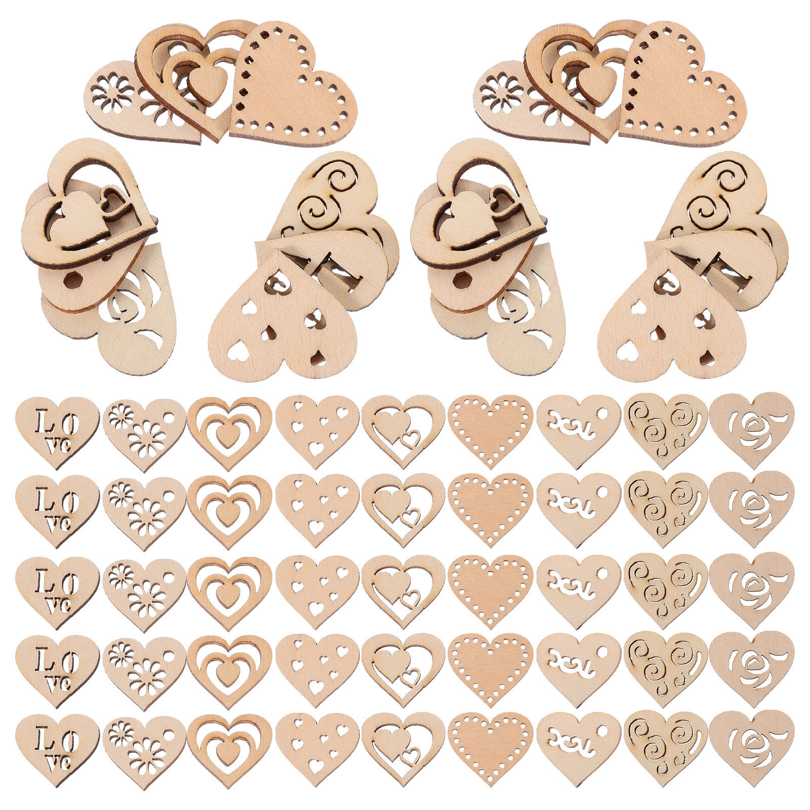 Set di 1 Pezzo di Cuori in Leg - Christmas Craft Embellishment recensione e prezzo