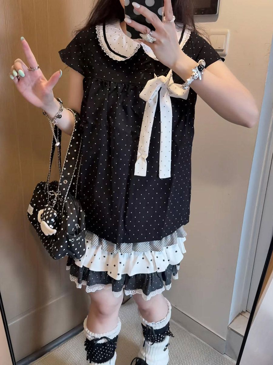 Completo Y2K Kawaii Giapponese - Lace Ribbon Trim recensione e prezzo