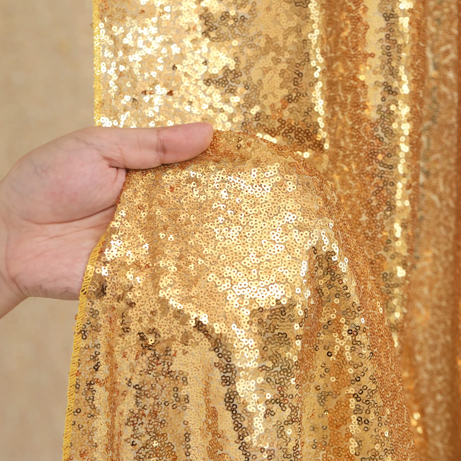 2 pezzi di paillettes dorate p - Sequin Fabric Panel recensione e prezzo