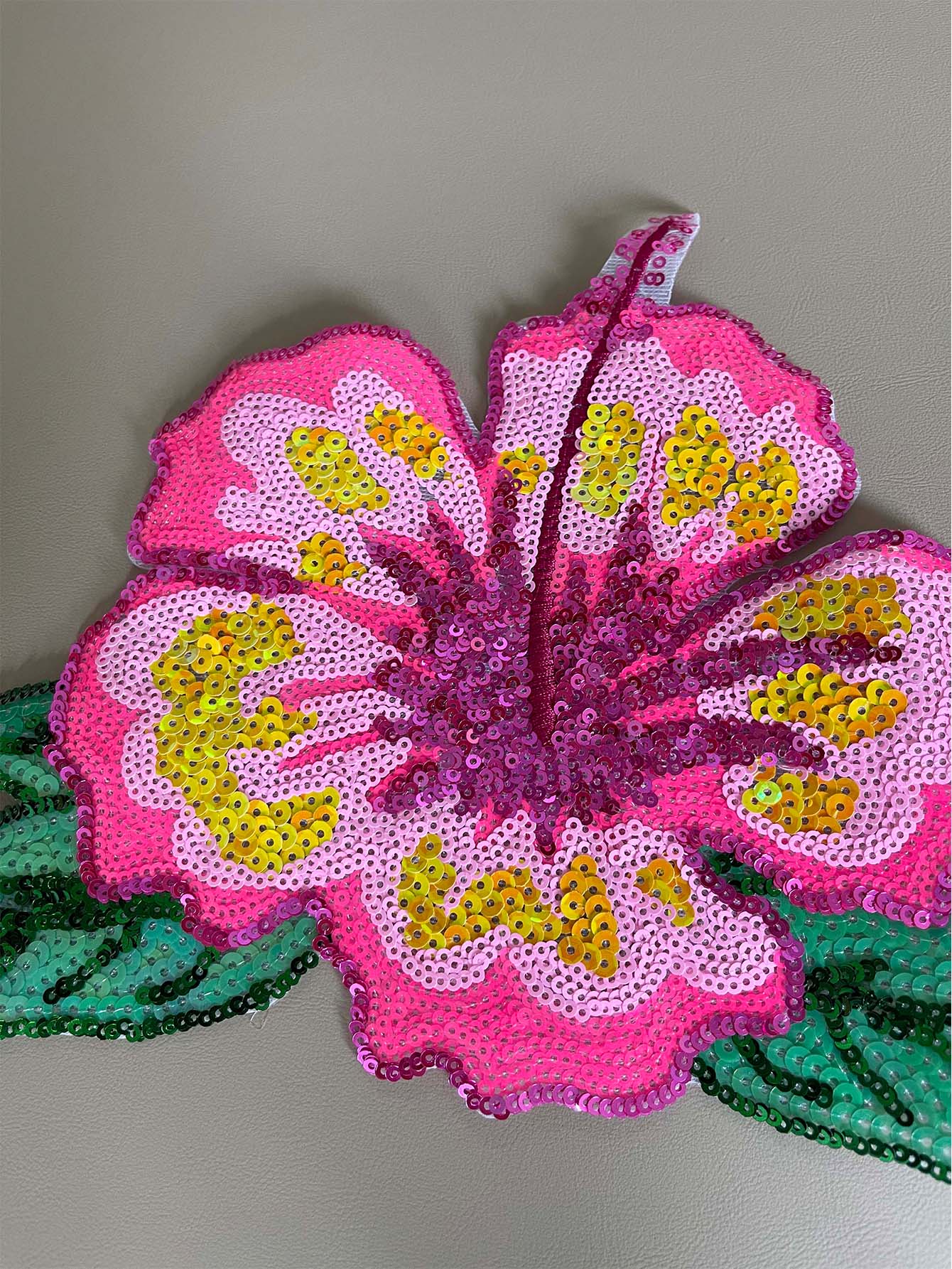 1 pezzo 26 cm paillettes rosa  - Applique Patch Flower recensione e prezzo